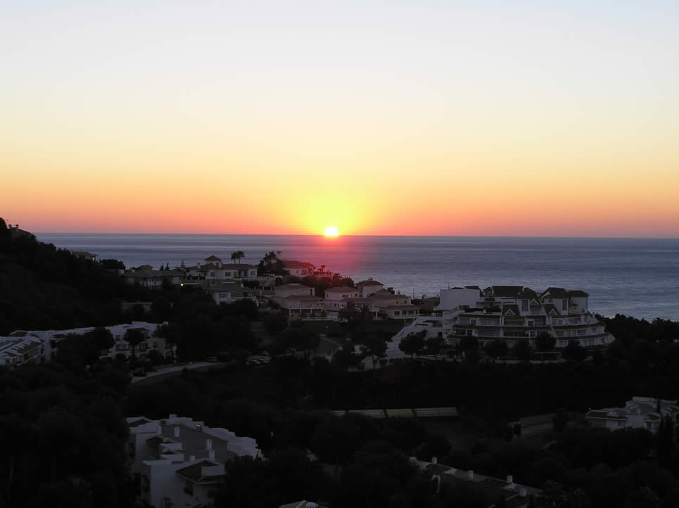 view from this apartmentat sunrise